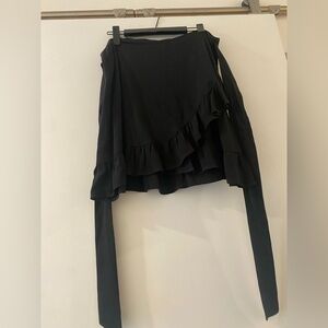 Express Black Ruffled Skirt w/Tie